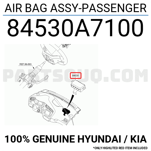 Túi Khí Phụ Kia Forte / Cerato Mã phụ tùng 84530A7100