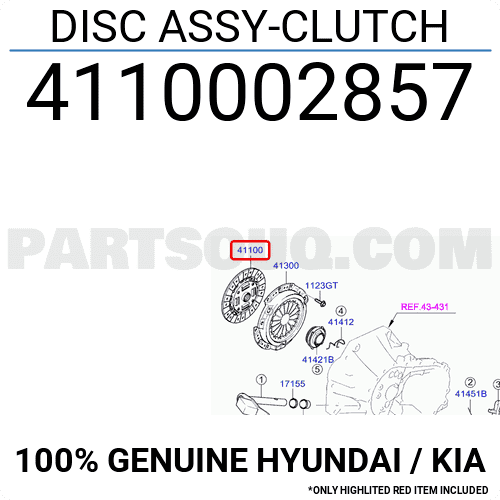 Lá Côn 1.2L Kia Morning / Picanto Mã phụ tùng 4110002850