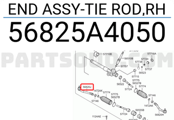 Rotuyn Lái Ngoài Phải Kia Carens / rondo Mã phụ tùng 56825A4050