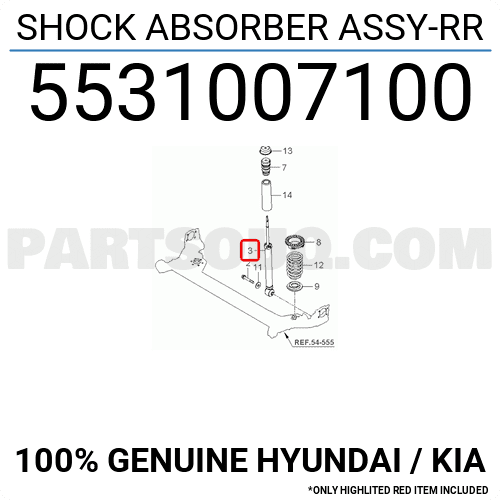 Giảm Xóc Sau Kia Morning / Picanto Mã phụ tùng 5531007100
