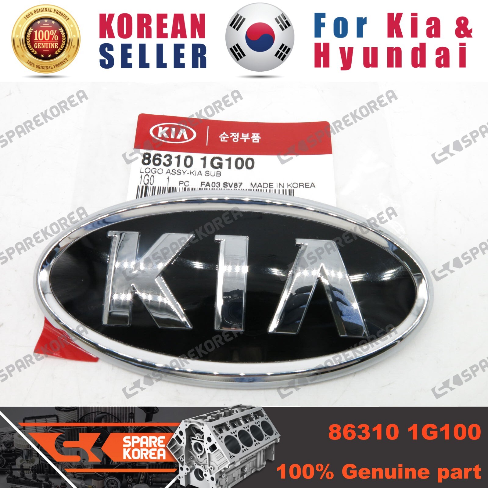 Biểu Tượng Kia Kia Morning / Picanto Mã phụ tùng 863101G100
