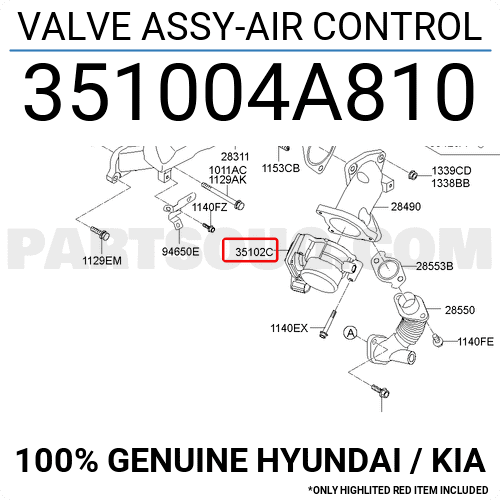 Cụm Bướm Ga Kia Bongo Mã phụ tùng 351004a810