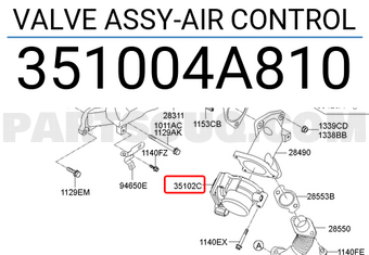 Cụm Bướm Ga Kia Bongo Mã phụ tùng 351004a810