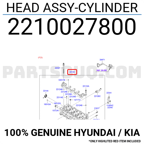 Mặt Máy Tổng Thành 2.0L (Deizel) Kia Carens / rondo Mã phụ tùng 2210027800-old
