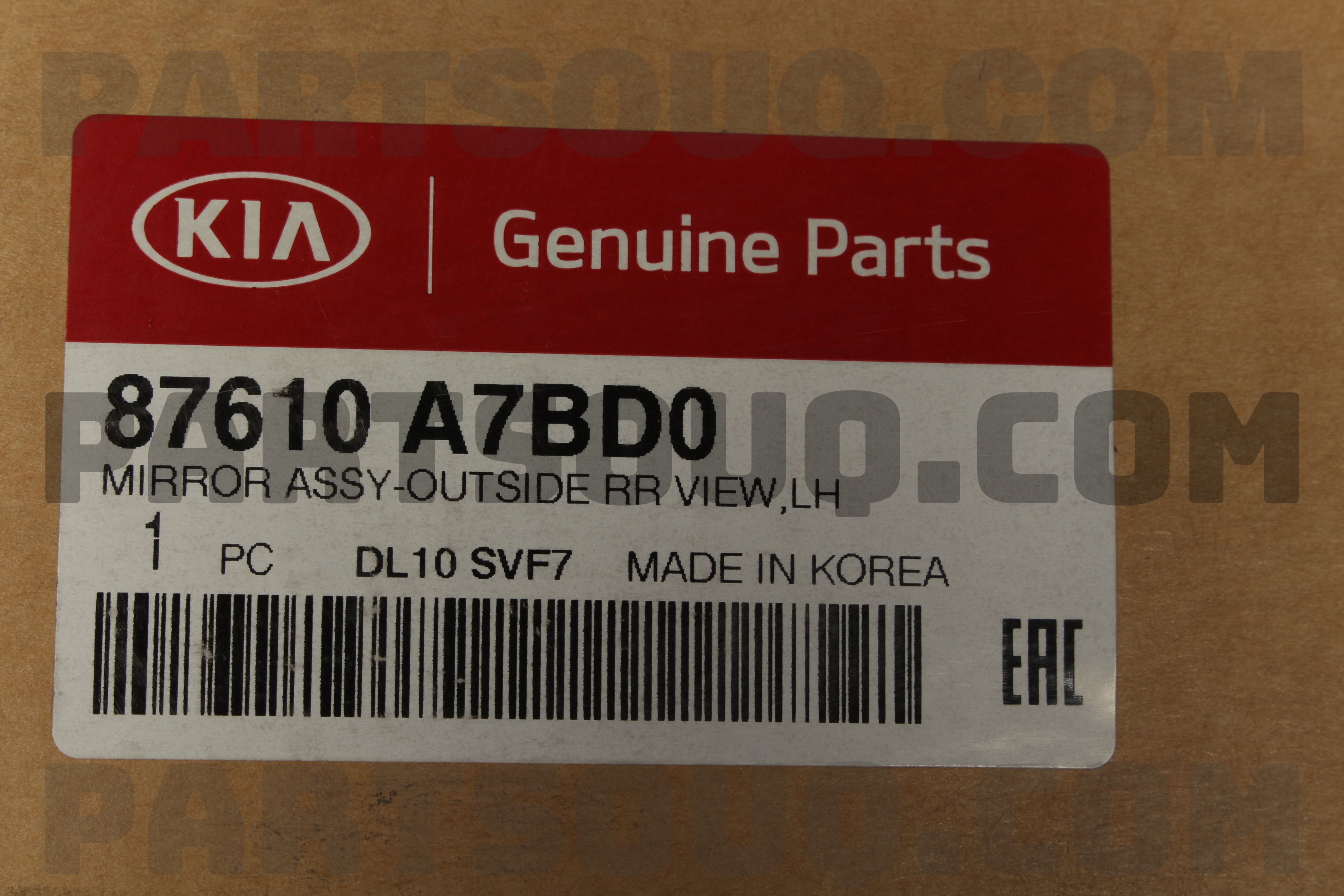 Gương Chiếu Hậu Bên Trái Trái 10 Giắc Điện Kia Sorento Mã phụ tùng 87610a7bd0