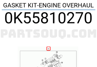 Bộ Gioăng Đại Tu 2.5 Kia Carnival Mã phụ tùng 0k55810270b