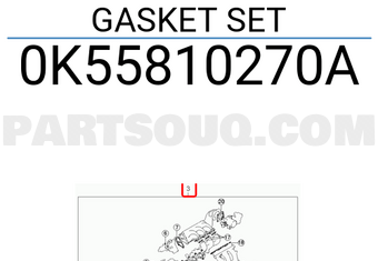 Bộ Gioăng Đại Tu 2.5 Kia Carnival OEM 0k55810270b-oe