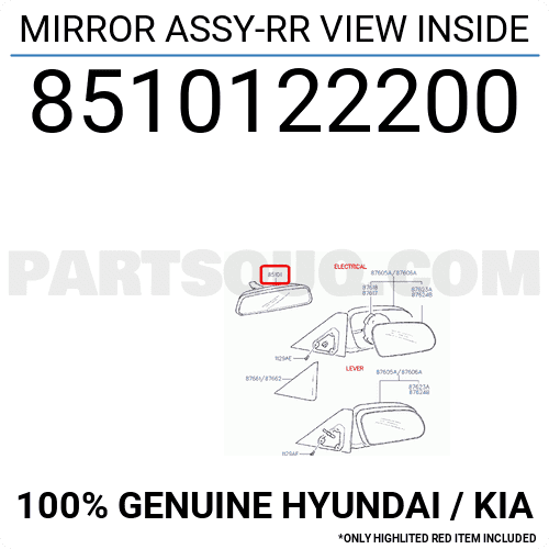Gương Trong Xe Kia Bongo Mã phụ tùng 851014F000