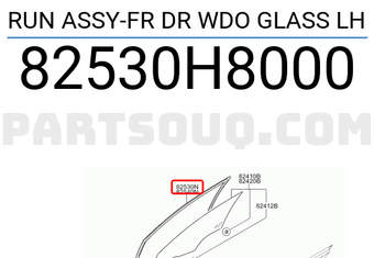 Gioăng Trượt Kính Trước Trái Kia Rio Mã phụ tùng 82530H8000