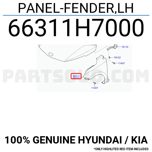 Tai Xe Trái Kia Rio Mã phụ tùng 66311H8000
