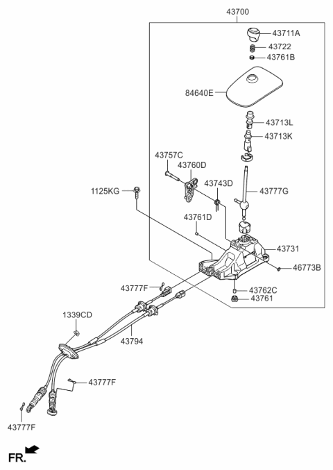 Quả Đấm Đi Số Kia K3 Mã phụ tùng 437113A2300