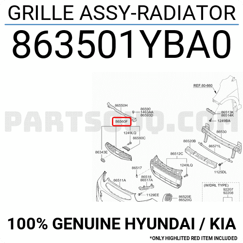 Ca Lăng Bản Sport Kia Morning / Picanto Mã phụ tùng 863501YBA0