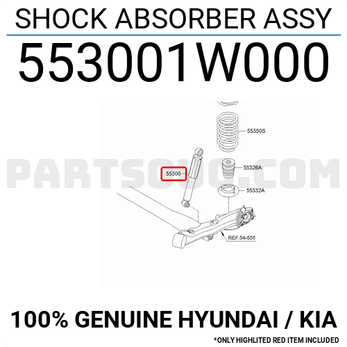 Giảm Xóc Sau Kia Rio Mã phụ tùng 553001W100