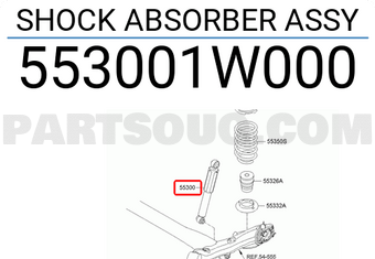 Giảm Xóc Sau Kia Rio Mã phụ tùng 553001W000