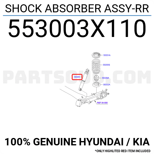Giảm Xóc Sau Kia Rio Mã phụ tùng 553003X110