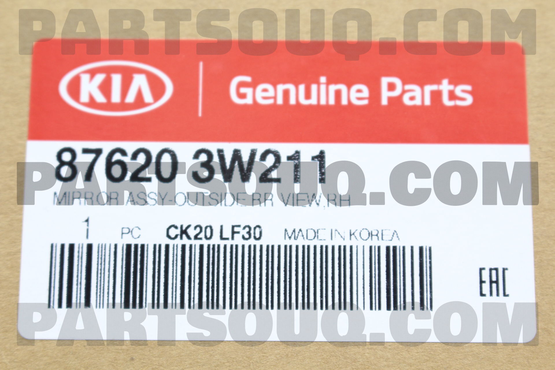 Gương Chiếu Hậu Phải Kia Sportage Mã phụ tùng 876203w211