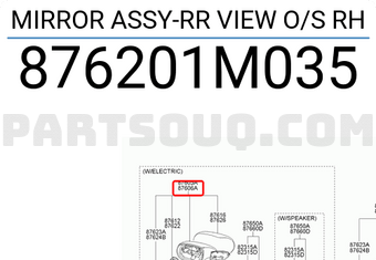 Gương Chiếu Hậu Xin Nhan Led Phải Kia koup OEM 876201M035