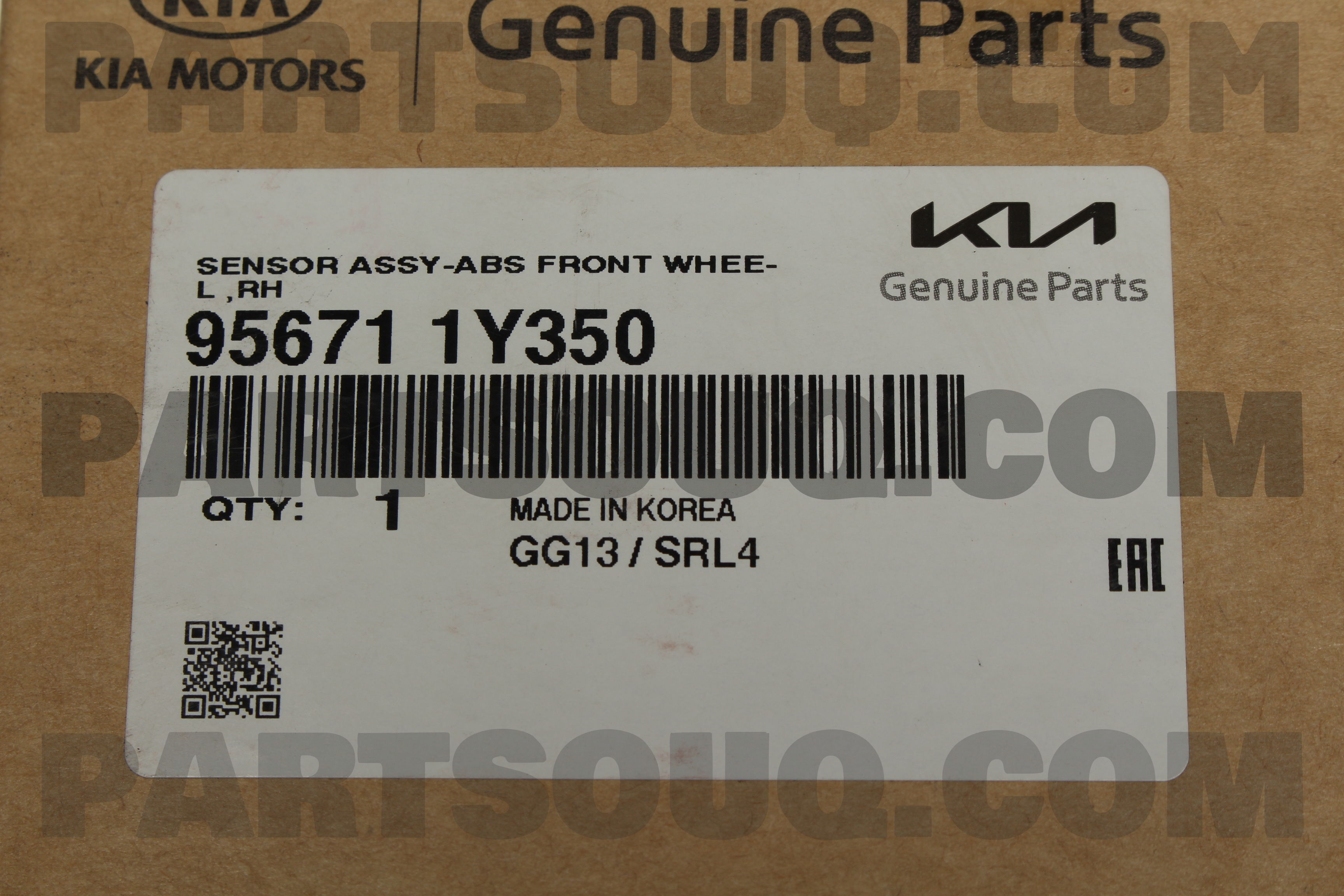 Dây Abs Trước Phải Kia Morning / Picanto Mã phụ tùng 956711Y350