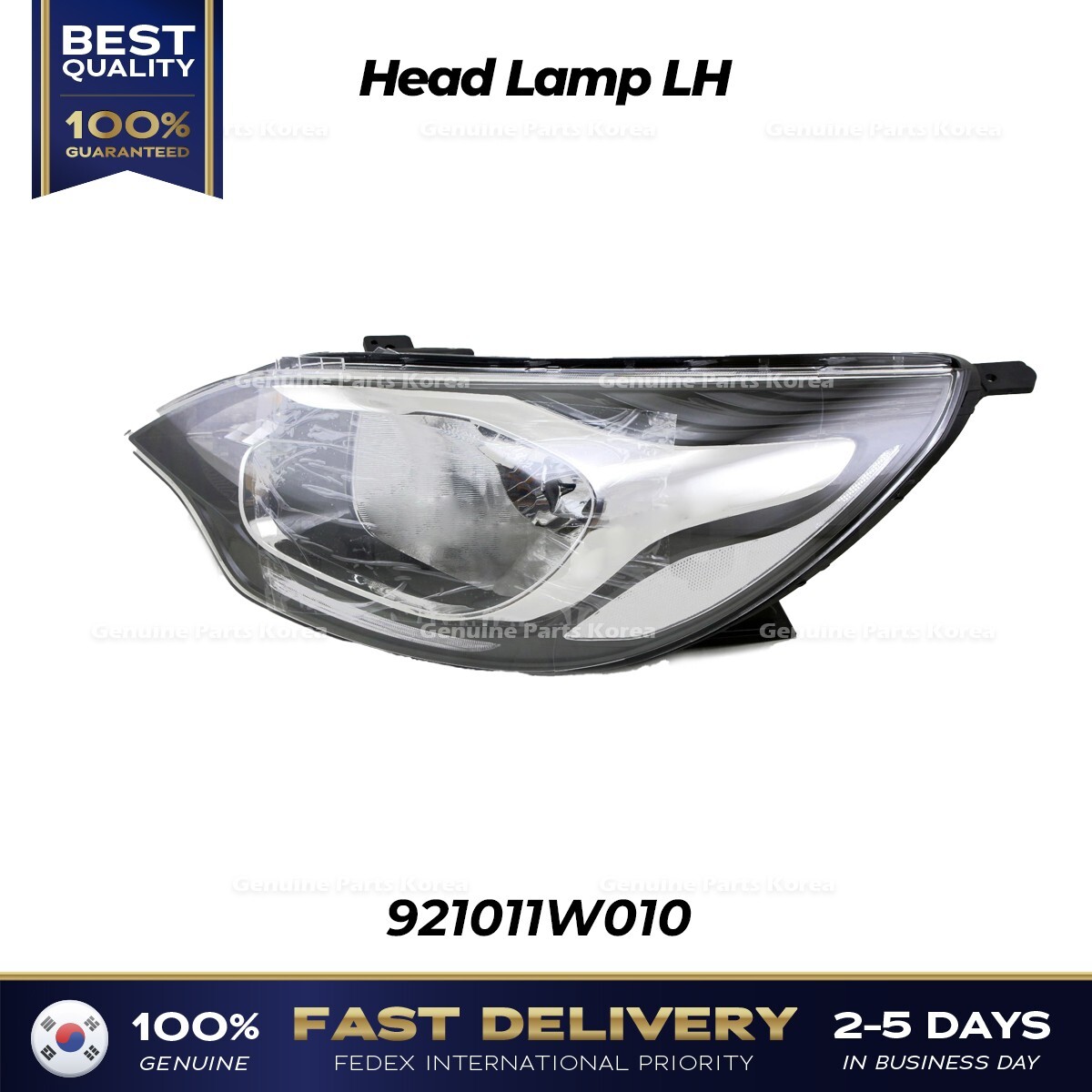 Đèn Pha Trái - Không Led Kia Rio Mã phụ tùng 921011W400
