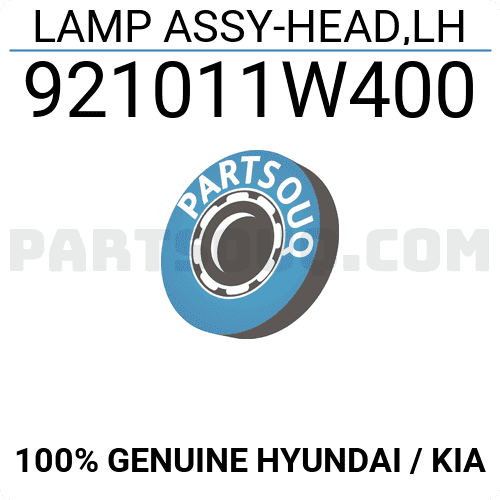 Đèn Pha Trái - Không Led Kia Rio Mã phụ tùng 921011W400