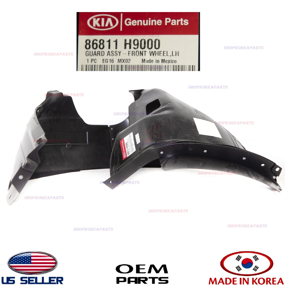 Lòng Rè Chắn Bùn Trước Trái Kia Rio Mã phụ tùng 86811H8000