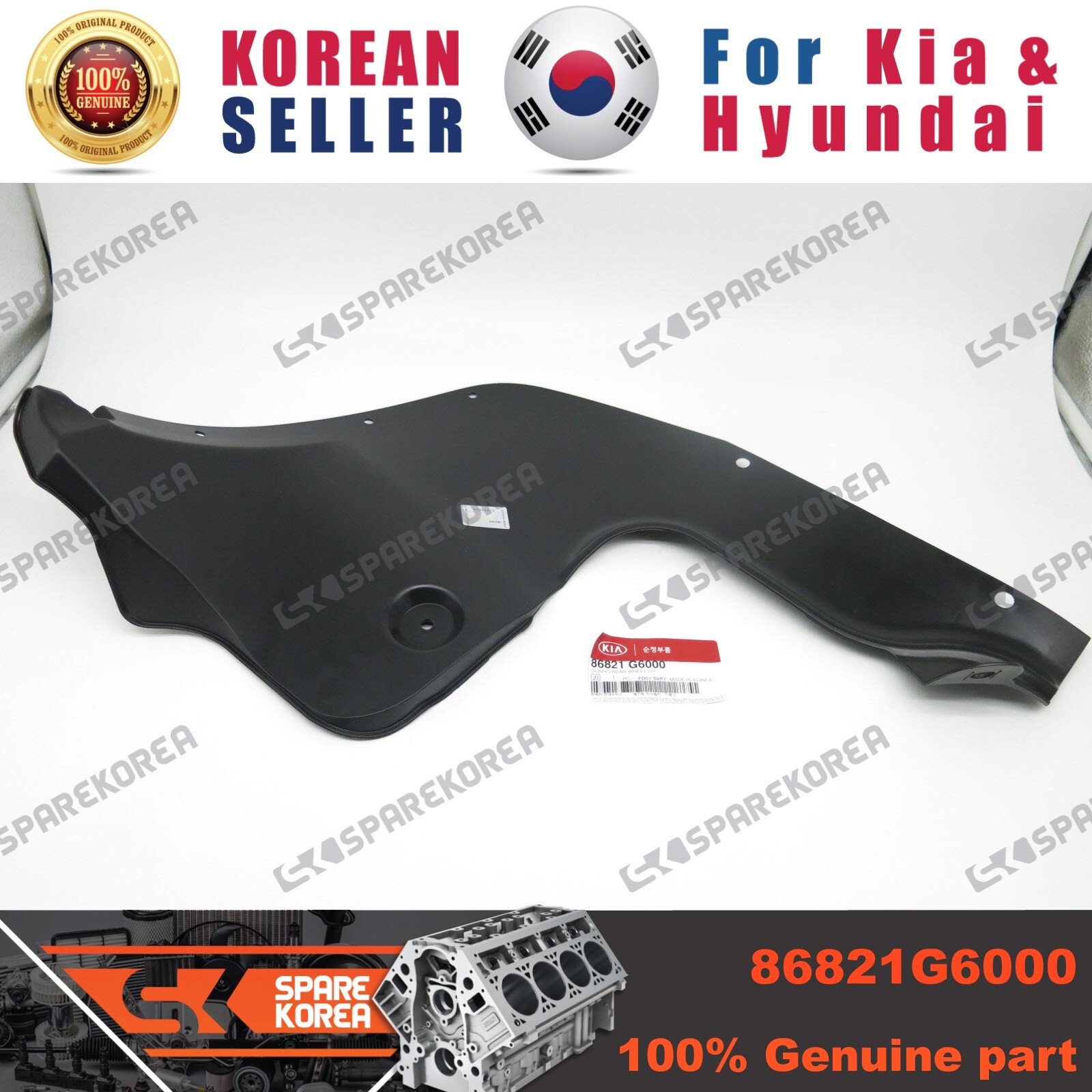 Lòng Rè Chắn Bùn Sau Trái Kia Rio Mã phụ tùng 86821H8000