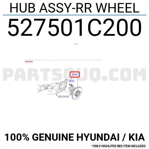 Bi May Ơ Sau Abs Kia Rio OEM 527501C200