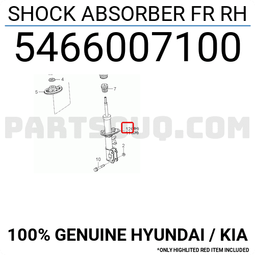 Giảm Xóc Trước Phải Kia Morning / Picanto OEM 5466007000-MANDO