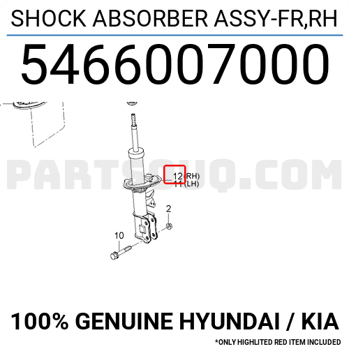 Giảm Xóc Trước Phải Kia Morning / Picanto OEM 5466007000-OE