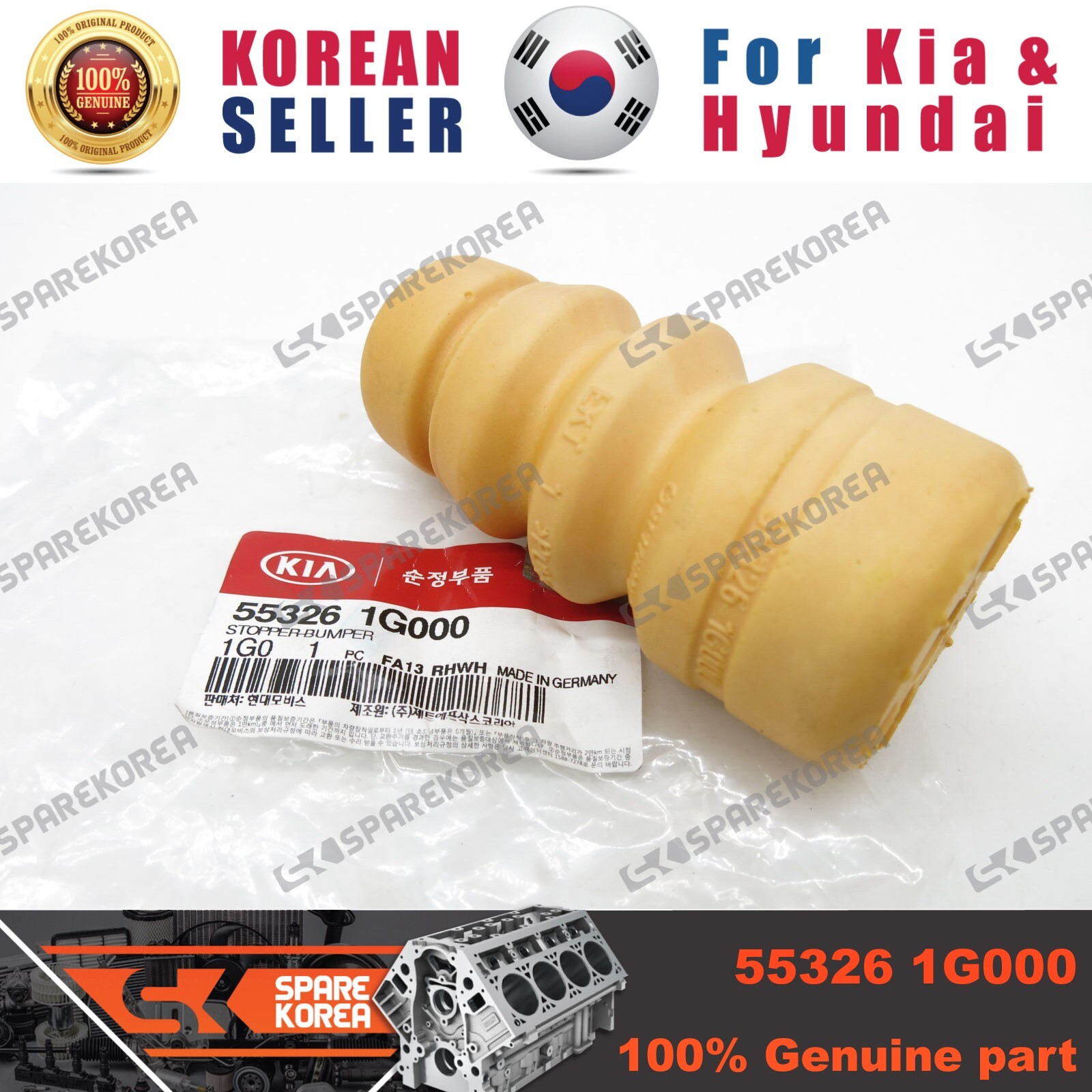 Tăm Bông Giảm Xóc Sau Kia Rio Mã phụ tùng 553261G000