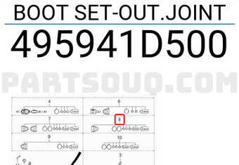 Chụp Bụi Láp Ngoài Kia Carens / rondo Mã phụ tùng 495941D501