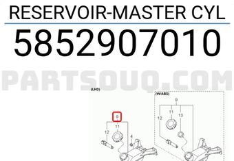Bình Dầu Trợ Lực Phanh Kia Morning / Picanto Mã phụ tùng 5852907010