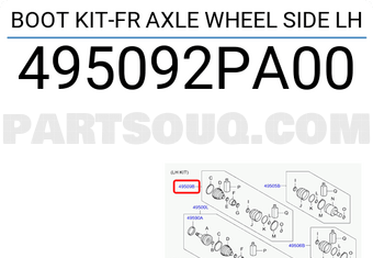 Cao Su Láp Trong Kia Sorento Mã phụ tùng 495092pa30