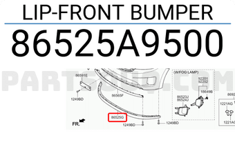 Viền Cản Trước Kia Carnival Mã phụ tùng 86525a9500
