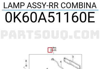 Đèn Hậu Trái Kia Frontier OEM 0K60A51160D-OE