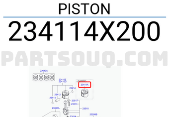 Piston Kia Bongo Mã phụ tùng 234114X200