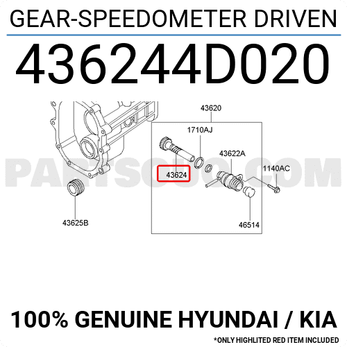 Sâu Công Tơ Mét Kia Bongo Mã phụ tùng 436244D020