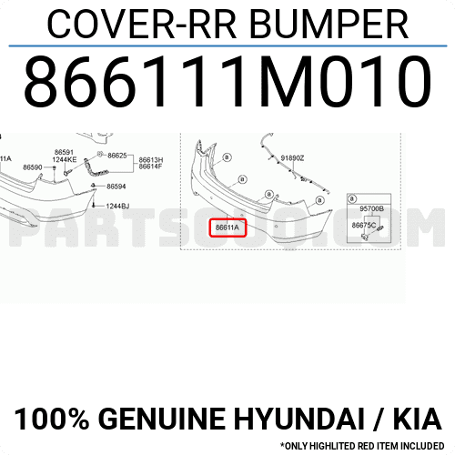 Cản Sau Kia Forte / Cerato Mã phụ tùng 866111M010