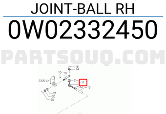 Rotuyn Lái Ngoài Phải Kia Bongo Mã phụ tùng 0w02332450