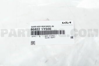 Lòng Dè Chắn Bùn Sau Phải Kia Morning / Picanto Mã phụ tùng 868221Y500