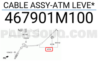 Dây Đi Số Tự Động Kia koup Mã phụ tùng 467901M100