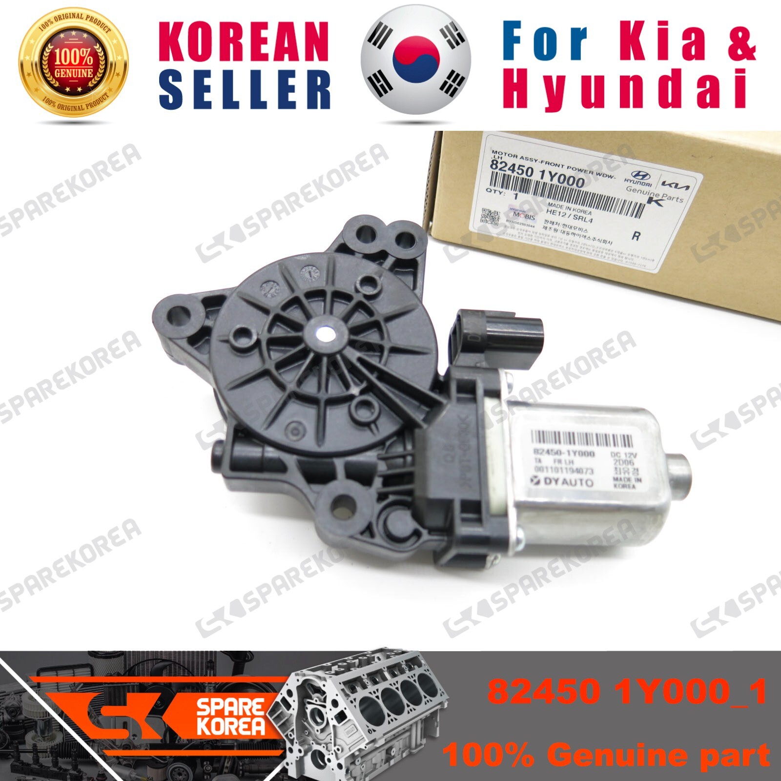 Kính Cánh Cửa Trước Phải Kia Morning / Picanto Mã phụ tùng 824201Y000