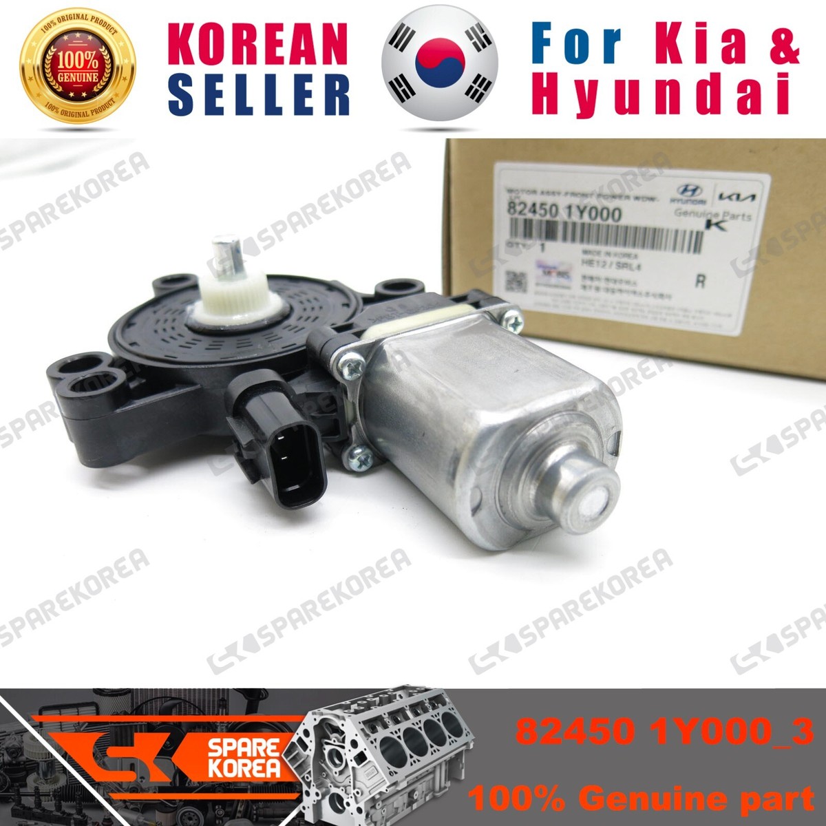Kính Cánh Cửa Trước Trái Kia Morning / Picanto Mã phụ tùng 824101Y000