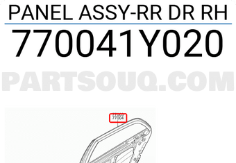 Cánh Cửa Sau Phải Kia Morning / Picanto Mã phụ tùng 770041Y020