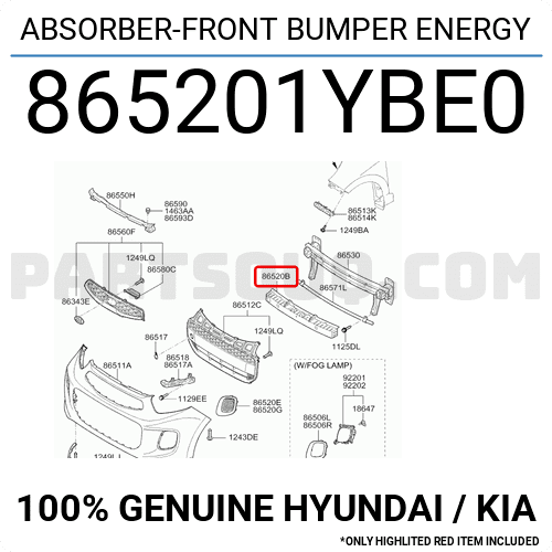 Xốp Đỡ Cản Trước Kia Morning / Picanto Mã phụ tùng 865201YBE0
