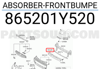 Xốp Đỡ Cản Trước Kia Morning / Picanto Mã phụ tùng 865201YBE0