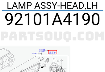 Đèn Pha Trái Kia Carens / rondo Mã phụ tùng 92101A4190-OLD