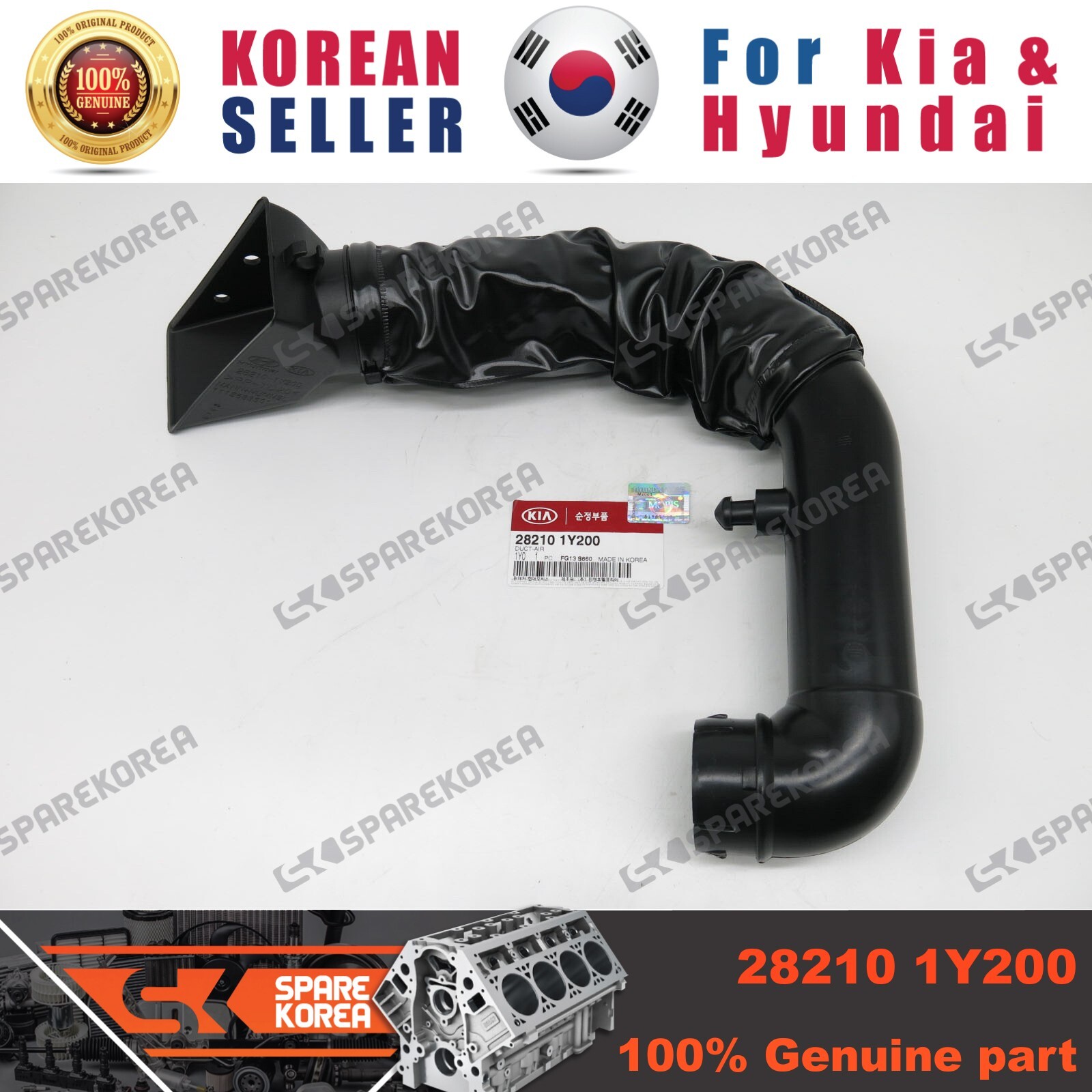 Ống Lấy Gió Vào Hộp Lọc Gió Kia Morning / Picanto Mã phụ tùng 282101Y200