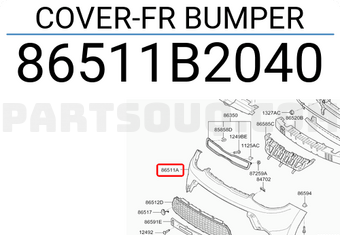 Cản Trước Miếng Trên Kia Soul Mã phụ tùng 86511b2040