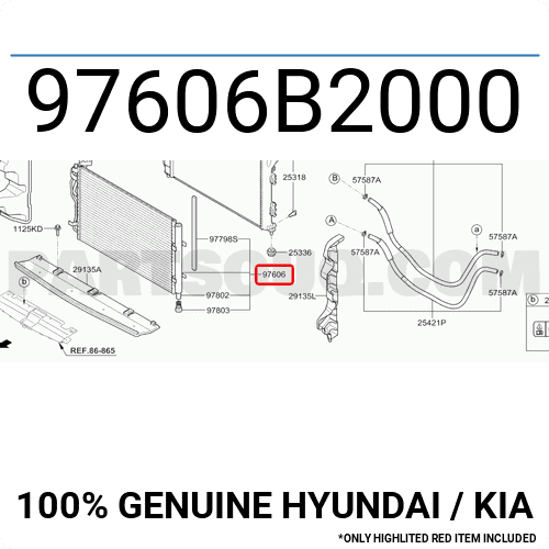 Giàn Nóng Kia Soul Mã phụ tùng 97606b2000